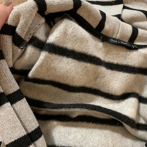 NWT // Grey Striped Sweater Cardigan - Picture 6 of 6